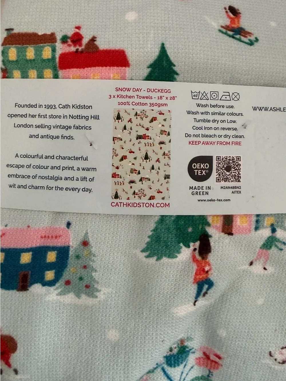 Cath Kidston London 3 PC Kitchen Christmas Winter SNOWY DAY DUCKEGG ~ Nostalgic